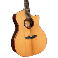 Cort GOLDA10 Gold Series A10 Cocobolo Acoustic-Electric Guitar, Natural Gloss With Hardshell Case