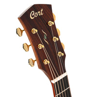 Cort GOLDA10 Gold Series A10 Cocobolo Acoustic-Electric Guitar, Natural Gloss With Hardshell Case
