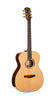 Cort OM Body Masterpiece Series Abstract Delta Acoustic-Electric Guitar With Hard Case, Natural Glossy