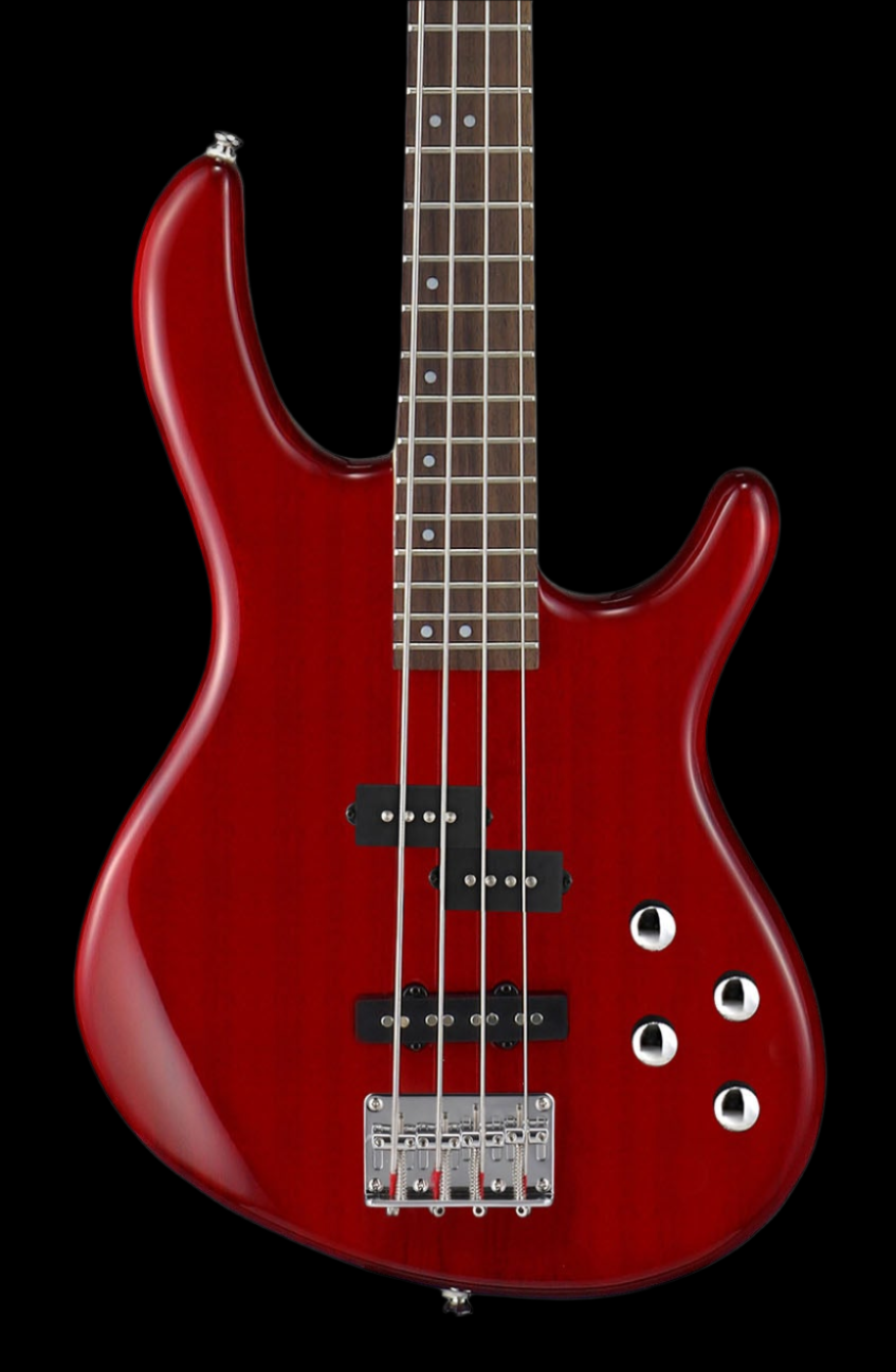 Cort ACTIONBASSPLUSTR Action Bass Guitar, Trans Red Cort ACTIONBASSPLUSTR Action Bass Guitar, Trans Red
