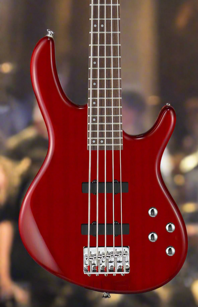 Cort ACTIONBASSVPLUSTR Action 5 String Bass Guitar, Trans Red