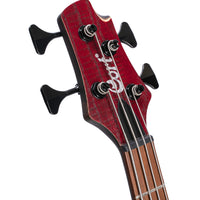 Cort B4ELEMENTOPBR Artisan Series B4 Element Bass Guitar, Open Pore Burgandy Red