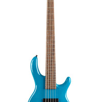 Cort C5DELUXECBL Artisan Series C5 Deluxe Bass Guitar (5 String), Candy Blue