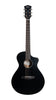 Cort CORE-MC Ovangkol Acoustic-Electric Guitar w/Gig Bag, Black Top Semi Gloss