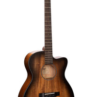 Cort COREOCOPBB Core Series Mahogany Acoustic Electric Guitar, Open Pore Black Burst With Case