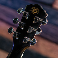 Washburn EA10B Festival Petite Jumbo Acoustic-Electric Guitar, Black