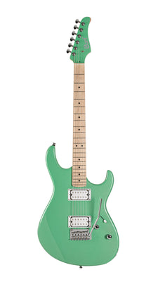 Cort G250SMEG G Series 250 Spectrum Double Cutaway Electric Guitar, Metallic Green