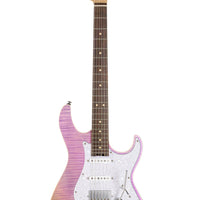 Cort G280SELECTTCP G Series 280 Select Double Cutaway Electric Guitar, Trans Chameleon Purple