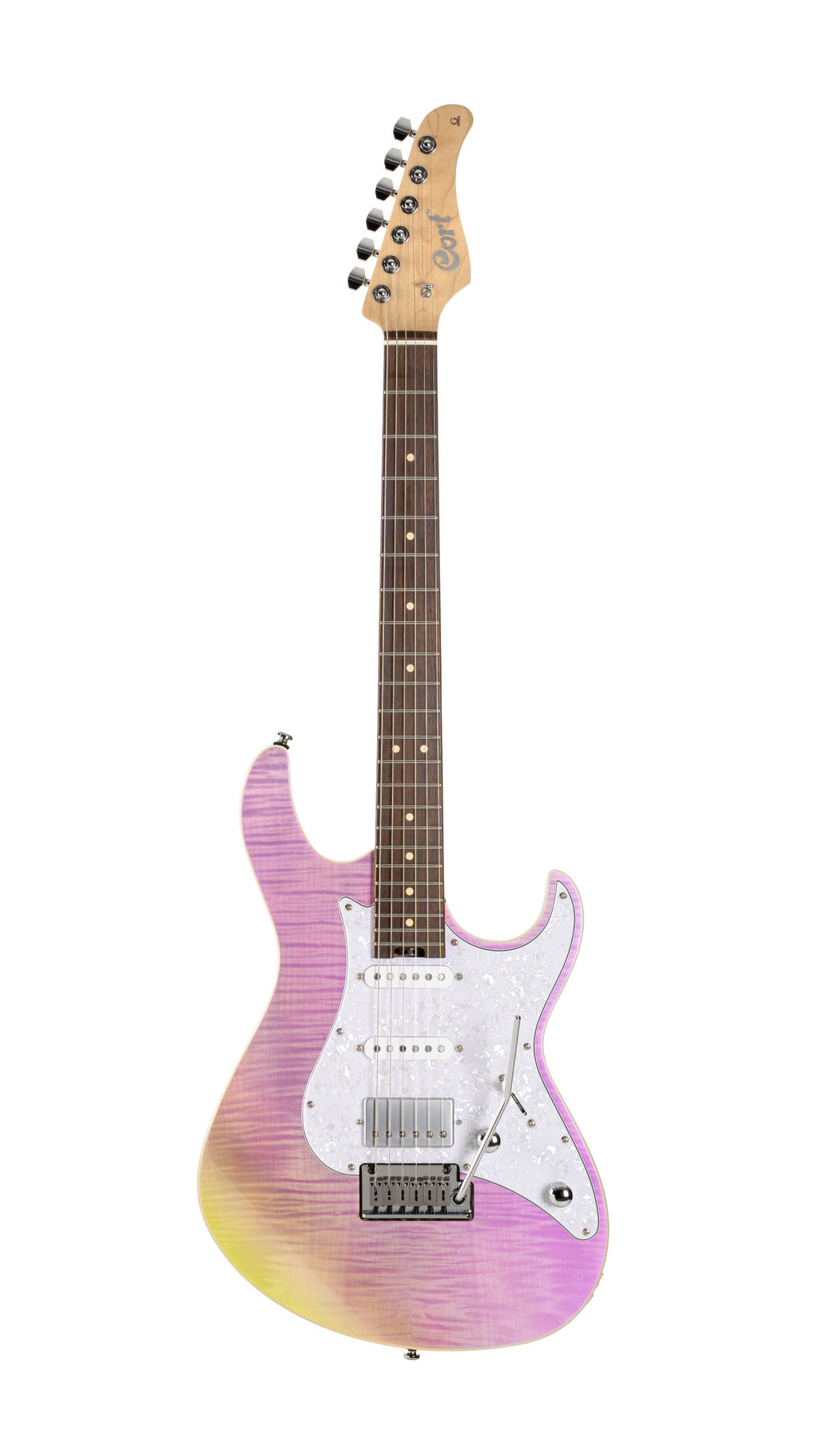 Cort G280SELECTTCP G Series 280 Select Double Cutaway Electric Guitar, Trans Chameleon Purple