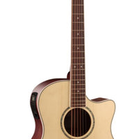 Cort GAMEDXOP Grand Regal Acoustic Electric Cutaway Guitar, Open Pore