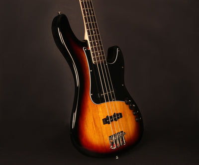 Cort GB34JJ3TS GB Series Bass Guitar, 3 Tone Sunburst