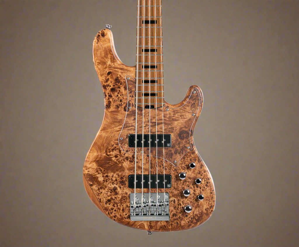 Cort GBMODERN5OPVN GB Series Modern 5 String Bass Guitar, Open Pore Vintage Natural