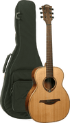 LAG Travel-RC Tramontane Acoustic Travel Guitar, Red Cedar