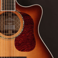 Cort Gold Series A8 Grand Auditorium Acoustic-Electric Cutaway Guitar, Light Burst