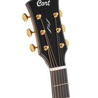 Cort GOLDDC6NAT Gold Series DC6 Acoustic-Electric Guitar, Natural Glossy