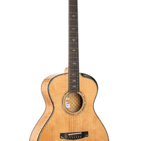 Cort GOLDPASSION Gold Series Gold Passion Modern Concert Acoustic-Electric Guitar with Hard Case, Natural Glossy