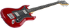 Hagstrom H8-II Bass Guitar, Wild Cherry Transparent with Case (8-string)