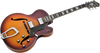 Archtop Jimmy HJ800 Hollow-Body Jazz Electric Guitar, Vintage Sunburst with Case