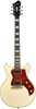 Hagstrom Megin Electric Guitar, Creme with Case