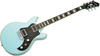 Hagstrom Megin Electric Guitar, Aged Sky Blue with Case
