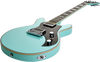 Hagstrom Megin Electric Guitar, Aged Sky Blue with Case