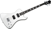 Hagstrom Nekromant 5 Bass Guitar, White Gloss with Case