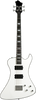 Hagstrom Nekromant 5 Bass Guitar, White Gloss with Case