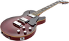 Hagstrom Super Swede Electric Guitar, Crimson Flame with Case
