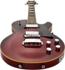 Hagstrom Super Swede Electric Guitar, Crimson Flame with Case