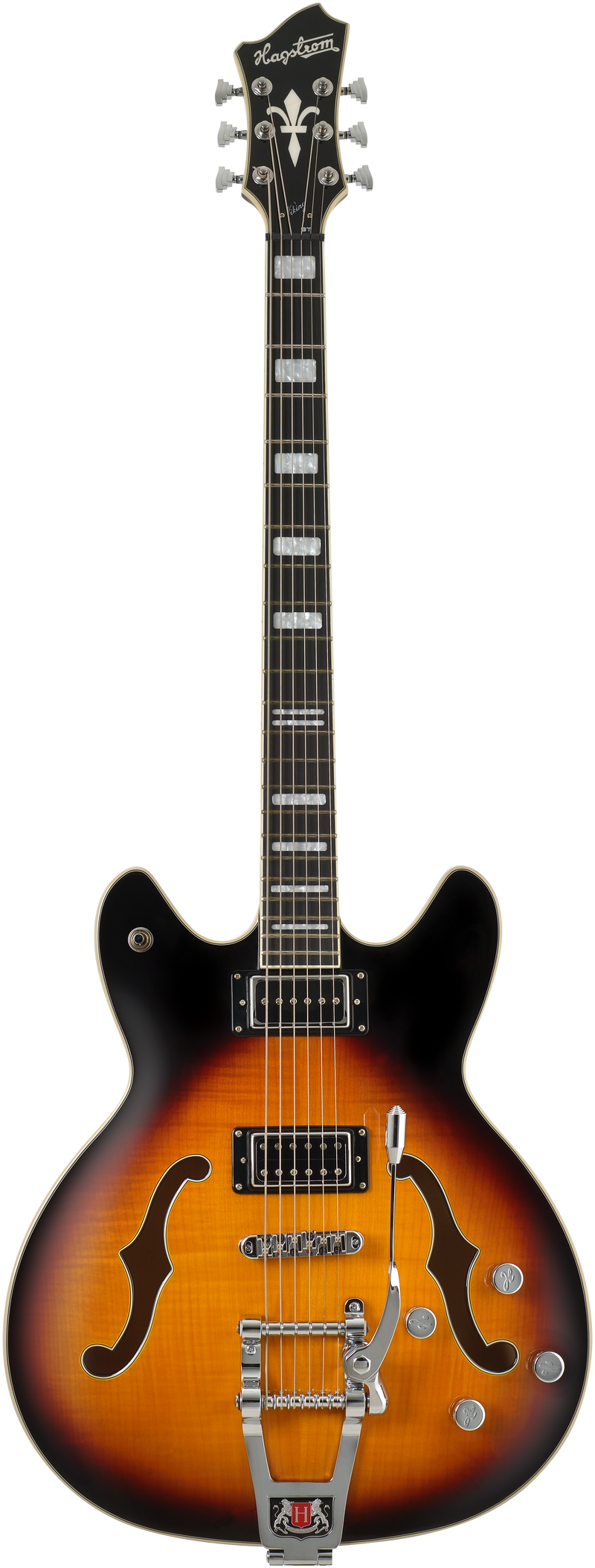 hagstrom viking tobacco sunburst Vintage Deluxe V2 1967-68 combined with the resonant Hagstrom Tremar Viking Deluxe Baritone