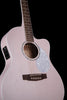 Cort Jade Series Acoustic-Electric Cutaway Guitar, Pastel Pink Open Pore