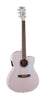 Cort Jade Series Acoustic-Electric Cutaway Guitar, Pastel Pink Open Pore