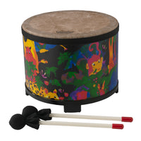 Remo KD-5080-01 Kids Percussion Floor Tom Drum, Fabric Rain Forest 10"