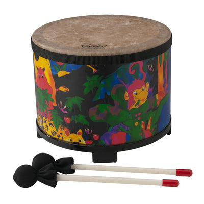 Remo KD-5080-01 Kids Percussion Floor Tom Drum, Fabric Rain Forest 10