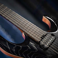 Cort KX700OPBK KX Series Evertune Double Cutaway Electric Guitar, Open Pore Black