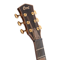 Cort MODERNBLACK Masterpiece Series Modern Concert Black Acoustic-Electric Guitar With Hard Case, Trans Black Gloss