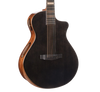 Cort MODERNBLACK Masterpiece Series Modern Concert Black Acoustic-Electric Guitar With Hard Case, Trans Black Gloss