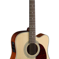 Cort MR500EOP MR Series Dreadnought Acoustic Electric Cutaway Guitar, Open Pore