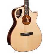 Cort ROSELYN OM Masterpiece Series Roselyn Redux Acoustic-Electric Guitar With Hard Case,  Natural Glossy