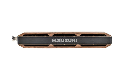 Suzuki S-64CW Sirius 16 Hole Chromatic Cross Harmonica, Wood Cover