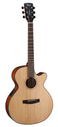 Cort SFXENS Acoustic Electric Slim Body Cutaway Guitar, Natural Satin