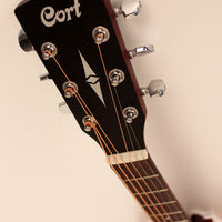 Cort SFX Series Acoustic Electric Cutaway Guitar, Open Pore Mahogany