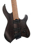 Cort Space 6GTR Multi-Scale Electric Guitar w/Gig-bag, Semi Gloss Trans Black