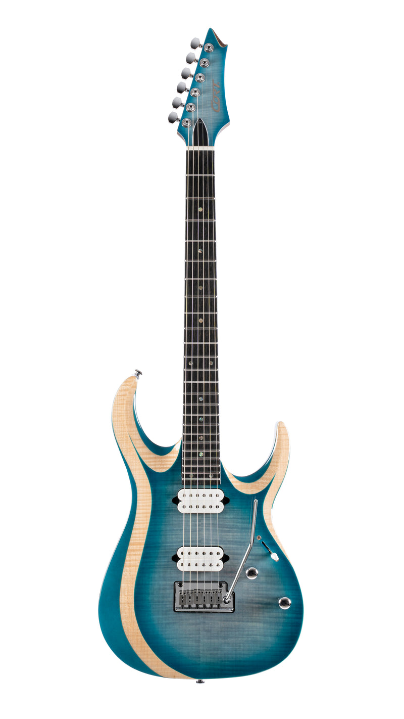 Cort X700DUALITYII-PIB X Series Duality II Double Cutaway Electric Guitar, Polar Ice Burst