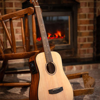 Cort EARTHGO Earth Series Go HyVibe Acoustic Electric-Guitar, Open Pore Natural with Gig Bag