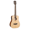 Cort EARTHGO Earth Series Go HyVibe Acoustic Electric-Guitar, Open Pore Natural with Gig Bag