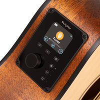 Cort EARTHGO Earth Series Go HyVibe Acoustic Electric-Guitar, Open Pore Natural with Gig Bag