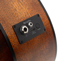 Cort EARTHGO Earth Series Go HyVibe Acoustic Electric-Guitar, Open Pore Natural with Gig Bag