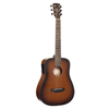 Cort EARTHGO Earth Series Go HyVibe Acoustic-Electric Guitar, Open Pore Brown Burst With Gig Bag