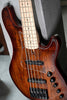 Cort GBFUSION5ABB GB Series Fusion 5 String Bass Guitar, Antique Brown Burst